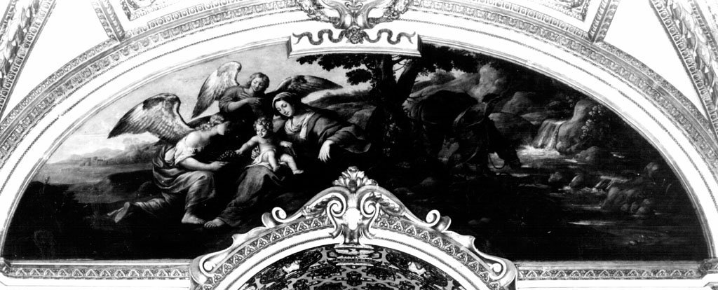 Episodi della vita di sant'Ignazio, riposo dalla fuga in Egitto e angeli (d